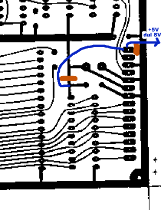 modifiche da apportare al lato rame della scheda ccd