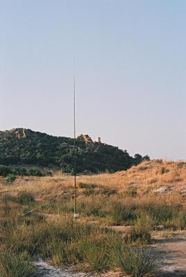 In foto l'antenna verticale usata nell'attivazione. Ho usato anche un dipolo per i 20m, ma la migliore come al solito  risultata la windom.